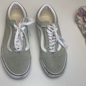 Vans Light Green Shoe Mens 7 Women’s 8.5 Good Used Condition